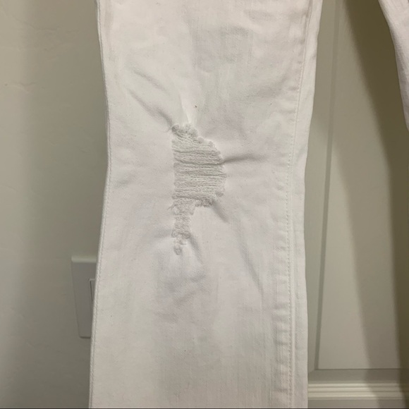 J Crew White Distressed Lookout High Rise Skinny Crop Jeans Size 26 - Picture 4 of 12